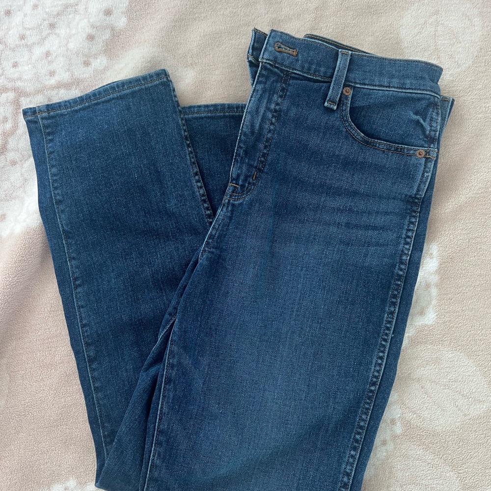 J. Crew Women's Straight Leg Jeans - Dark Blue